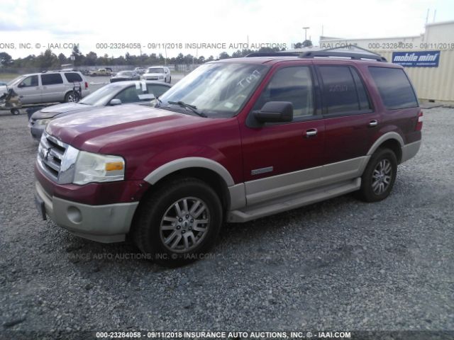 1FMFU17547LA08998 - 2007 FORD EXPEDITION EDDIE BAUER RED photo 2