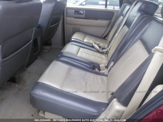 1FMFU17547LA08998 - 2007 FORD EXPEDITION EDDIE BAUER RED photo 8