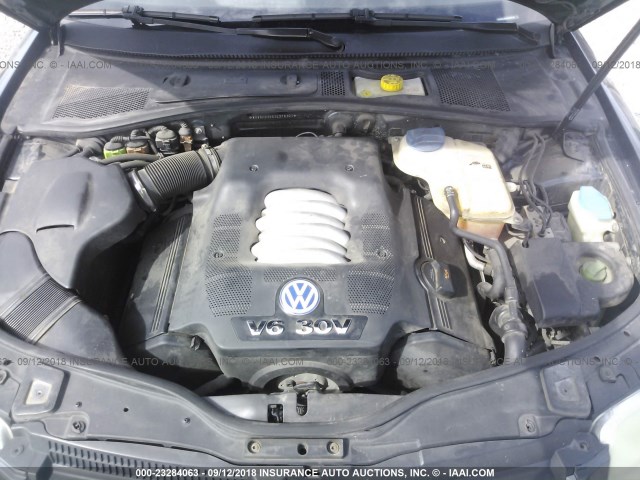 WVWWH63B63E376101 - 2003 VOLKSWAGEN PASSAT GLX GRAY photo 10