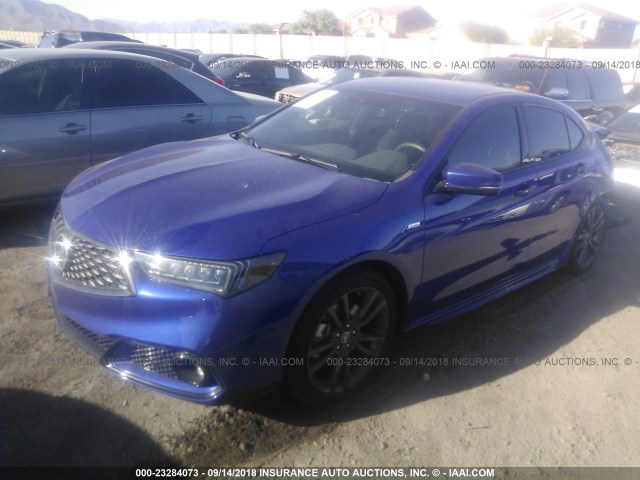 19UUB2F67JA002098 - 2018 ACURA TLX TECH+A/TCH+AR BLUE photo 2