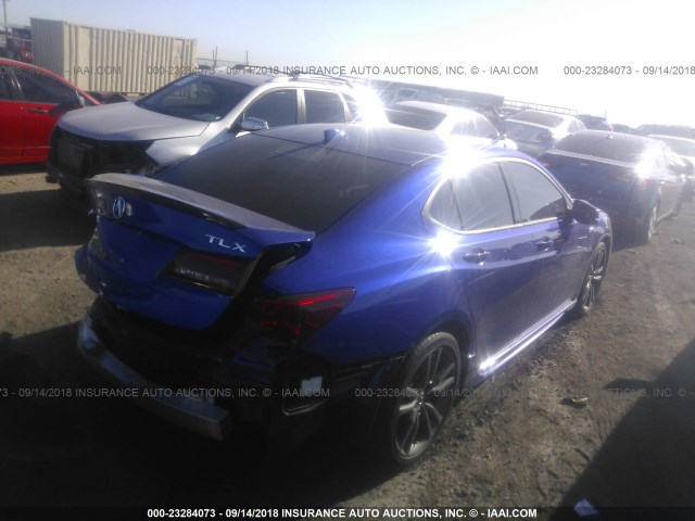 19UUB2F67JA002098 - 2018 ACURA TLX TECH+A/TCH+AR BLUE photo 4