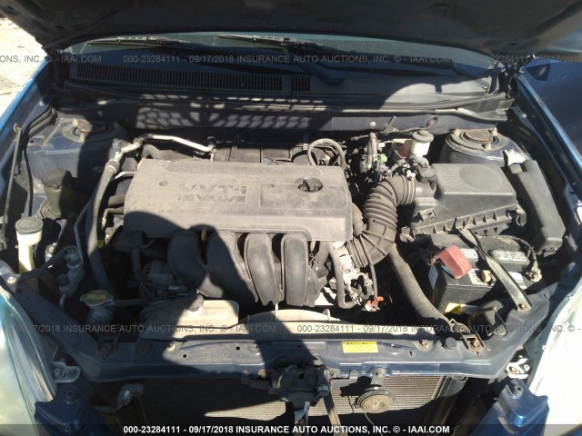 2T1KR32EX5C440670 - 2005 TOYOTA COROLLA MATRIX XR BLUE photo 10