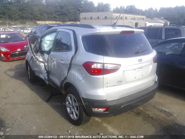 MAJ3P1TE7JC170092 - 2018 FORD ECOSPORT SE SILVER photo 3