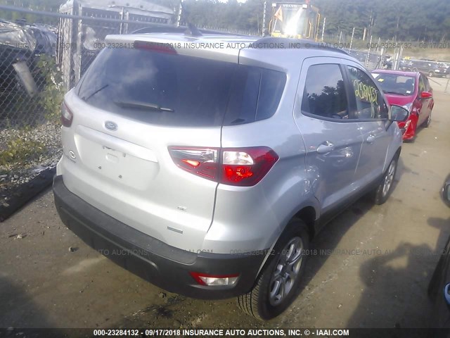 MAJ3P1TE7JC170092 - 2018 FORD ECOSPORT SE SILVER photo 4