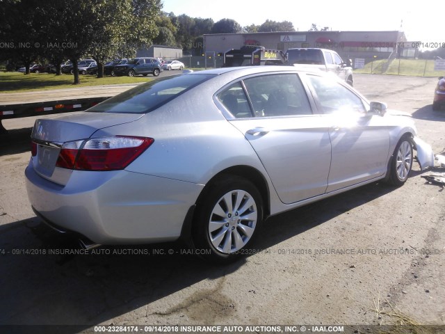 1HGCR2F83EA224703 - 2014 HONDA ACCORD EXL SILVER photo 4