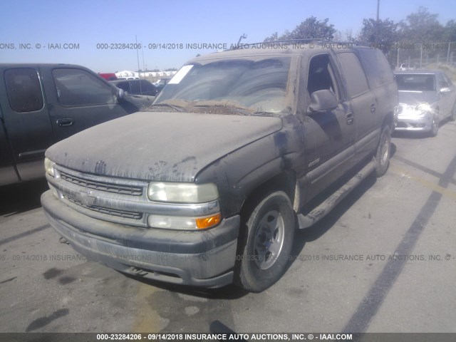 3GNEC16T7YG188289 - 2000 CHEVROLET SUBURBAN C1500 BLACK photo 2