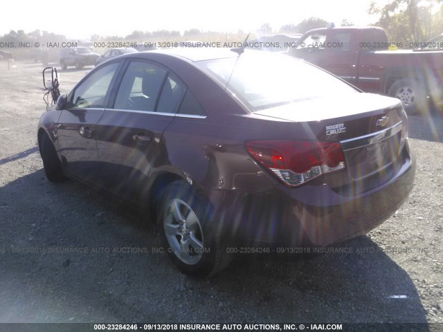 1G1PF5SC0C7186094 - 2012 CHEVROLET CRUZE LT BROWN photo 3