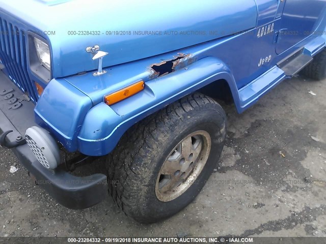 1J4FY49S3SP275414 - 1995 JEEP WRANGLER / YJ SAHARA BLUE photo 6