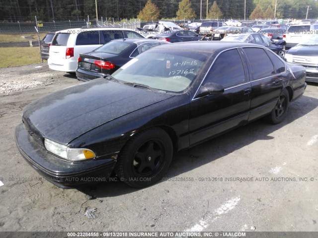 1G1BL52PXTR177168 - 1996 CHEVROLET CAPRICE / IMPALA CLASSIC/SS BLACK photo 2