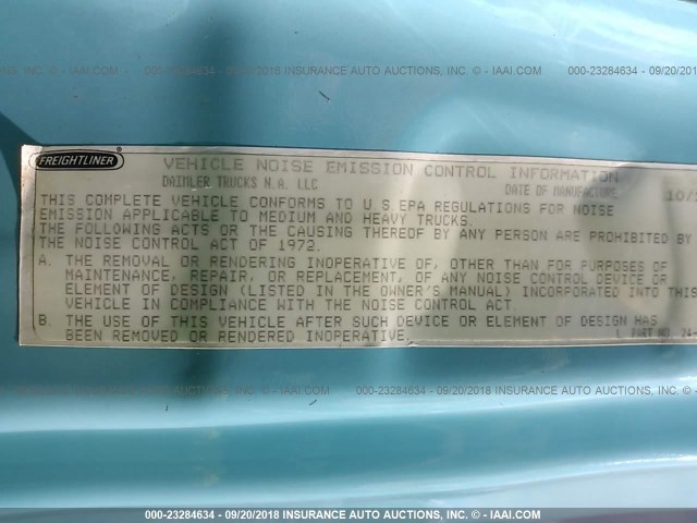 1FUNGLBG1CLBM4202 - 2012 FREIGHTLINER CASCADIA 125  BLUE photo 10