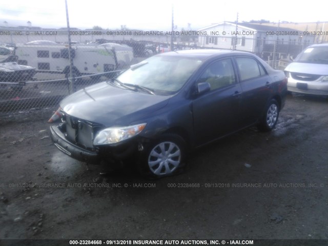 2T1BU40E49C179629 - 2009 TOYOTA COROLLA S/LE/XLE GRAY photo 2