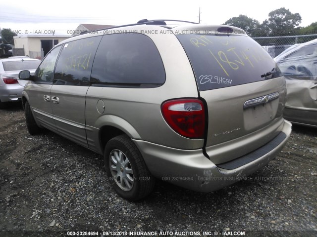 2C8GP54L22R650242 - 2002 CHRYSLER TOWN & COUNTRY LXI GOLD photo 3