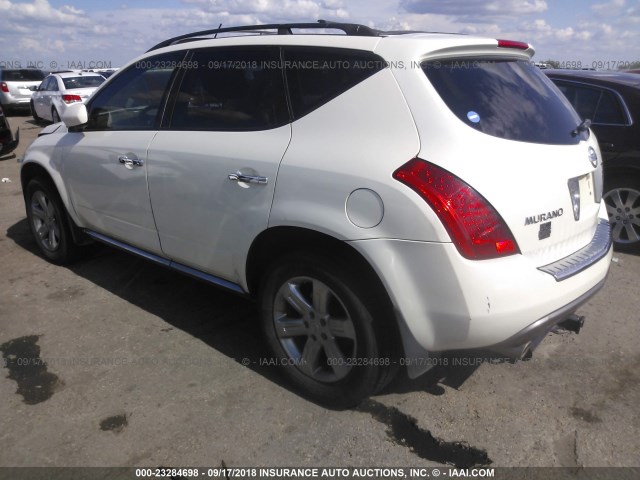 JN8AZ08T77W526601 - 2007 NISSAN MURANO SL/SE/S WHITE photo 3