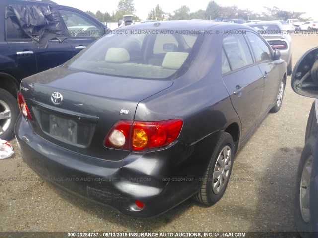 JTDBL40E49J002943 - 2009 TOYOTA COROLLA LE/XLE GRAY photo 4