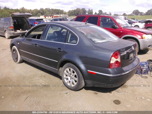 WVWPD63B22P230331 - 2002 VOLKSWAGEN PASSAT GLS GRAY photo 3