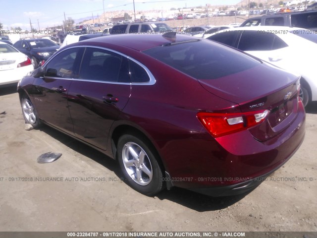 1G1ZB5ST7GF193754 - 2016 CHEVROLET MALIBU LS 栗色 照片 3