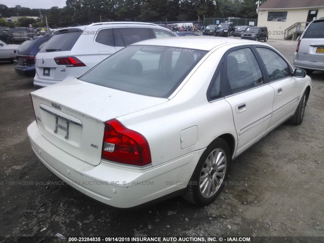 YV1TH592961440657 - 2006 VOLVO S80 2.5T WHITE photo 4