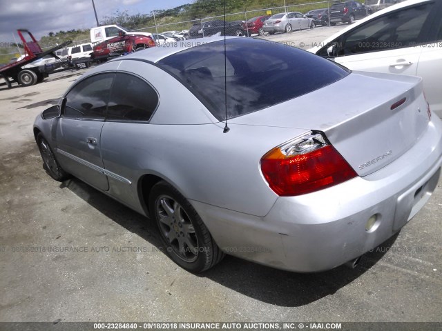 4C3AG52H11E045651 - 2001 CHRYSLER SEBRING LXI GRAY photo 3