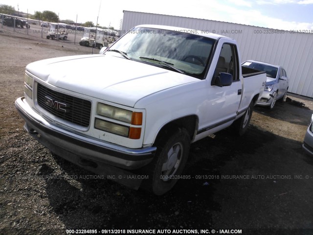 1GTEK14R5VZ519529 - 1997 GMC SIERRA K1500 WHITE photo 2