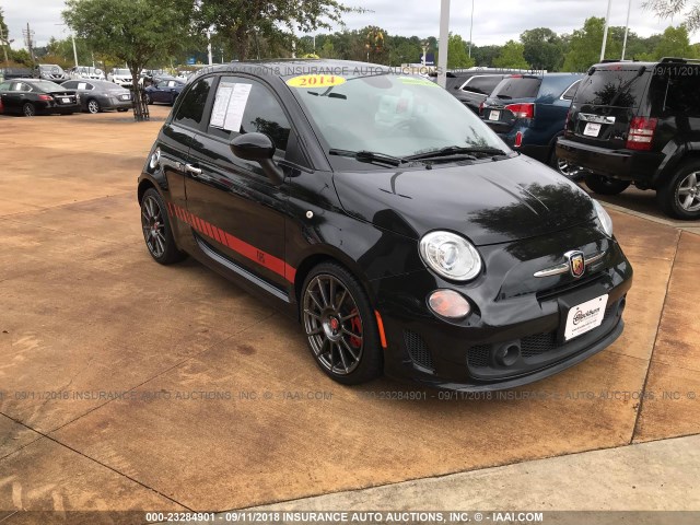 3C3CFFFH4ET279530 - 2014 FIAT 500 ABARTH BLACK photo 1