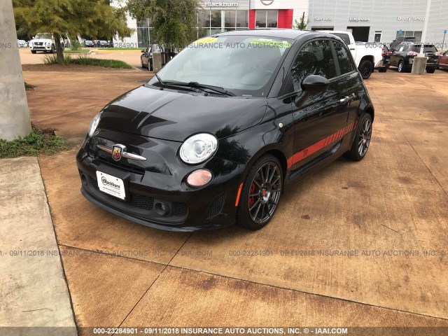 3C3CFFFH4ET279530 - 2014 FIAT 500 ABARTH BLACK photo 2