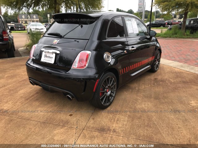 3C3CFFFH4ET279530 - 2014 FIAT 500 ABARTH BLACK photo 4