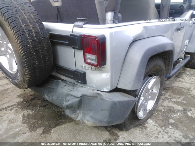 1J4AA2D10AL113179 - 2010 JEEP WRANGLER SPORT SILVER photo 6