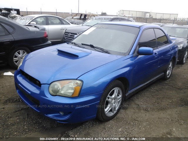 JF1GD29614G518160 - 2004 SUBARU IMPREZA WRX BLUE photo 2