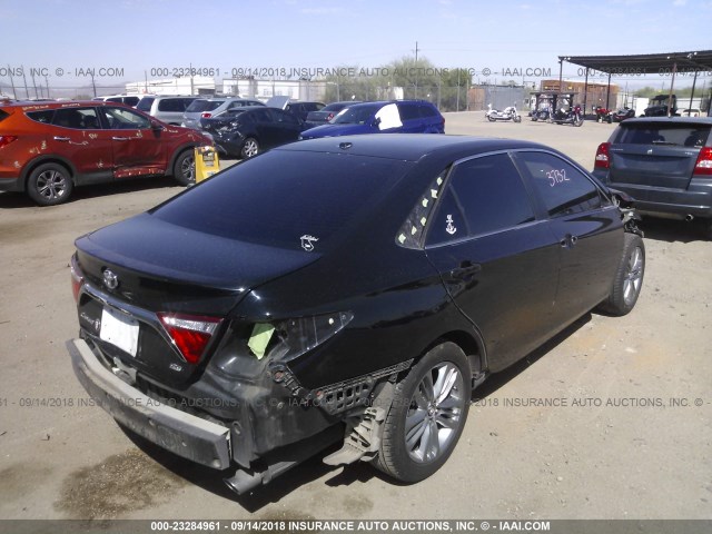 4T1BF1FK7FU048873 - 2015 TOYOTA CAMRY LE/XLE/SE/XSE BLACK photo 4