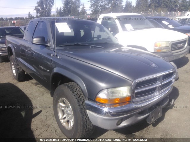 1B7GG42N72S613959 - 2002 DODGE DAKOTA SLT GRAY photo 1