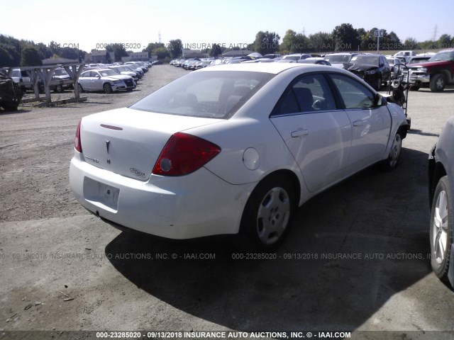 1G2ZF57B384293363 - 2008 PONTIAC G6 VALUE LEADER/BASE WHITE photo 4