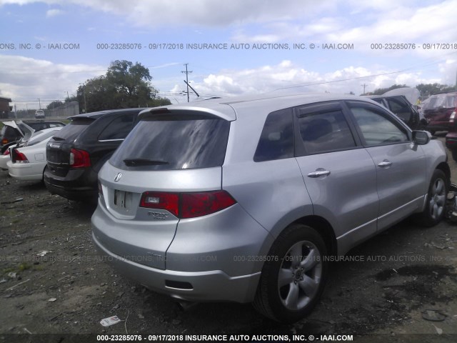 5J8TB18268A015693 - 2008 ACURA RDX SILVER photo 4