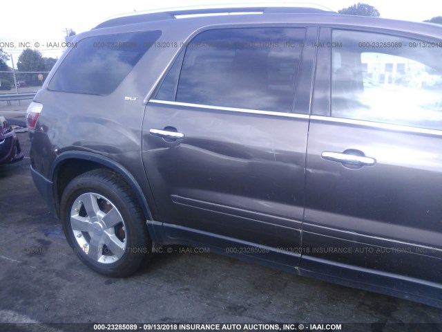 1GKEV23768J155836 - 2008 GMC ACADIA SLT-1 Marrón foto 6