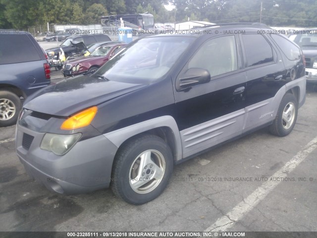 3G7DA03E01S503090 - 2001 PONTIAC AZTEK BLACK photo 2