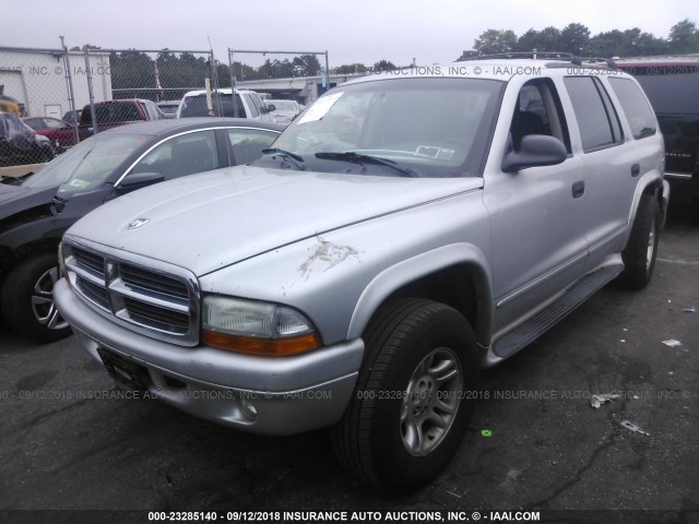 1B4HS58N82F174650 - 2002 DODGE DURANGO SLT PLUS GRAY photo 2