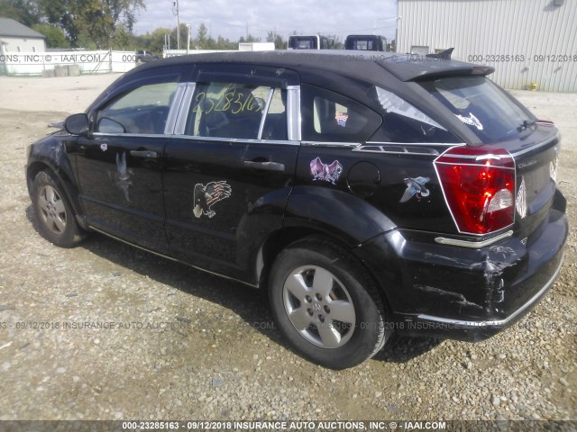 1B3HB28B98D506432 - 2008 DODGE CALIBER BLACK photo 3