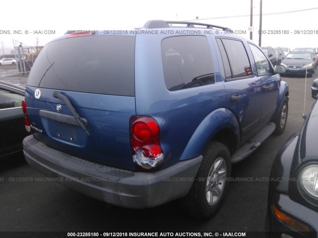 1D4HB38N55F553927 - 2005 DODGE DURANGO ST BLUE photo 4