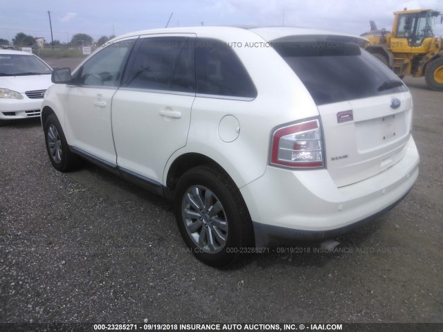 2FMDK49C58BB24187 - 2008 FORD EDGE LIMITED WHITE photo 3