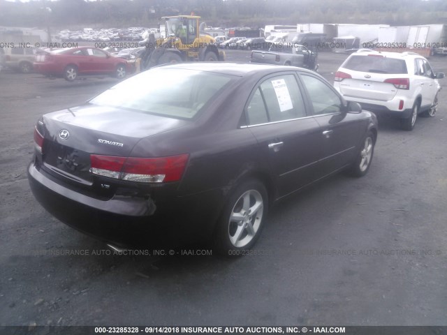 5NPEU46F46H051297 - 2006 HYUNDAI SONATA GLS/LX Tünd qırmızı foto 4