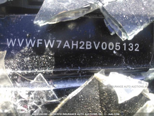 WVWFW7AH2BV005132 - 2011 VOLKSWAGEN EOS LUX 银色 照片 9