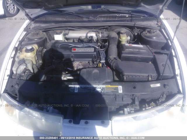 1G8ZH1275XZ102748 - 1999 SATURN SC2 WHITE photo 10