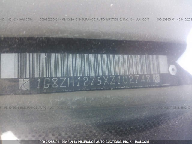 1G8ZH1275XZ102748 - 1999 SATURN SC2 WHITE photo 9