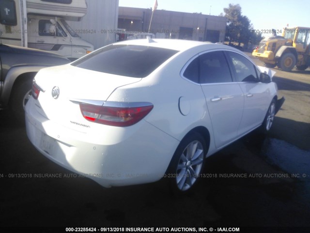 1G4PR5SK5E4164291 - 2014 BUICK VERANO CONVENIENCE WHITE photo 4