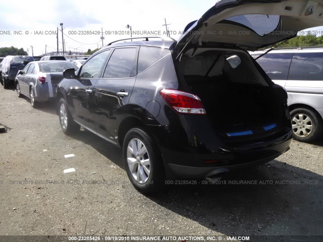 JN8AZ1MU5DW204118 - 2013 NISSAN MURANO S/SL/LE BLACK photo 3