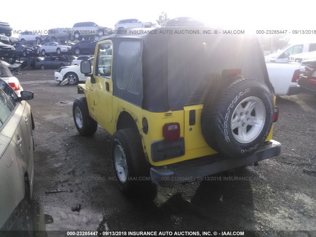 1J4FA49SX4P801707 - 2004 JEEP WRANGLER / TJ SPORT YELLOW photo 3