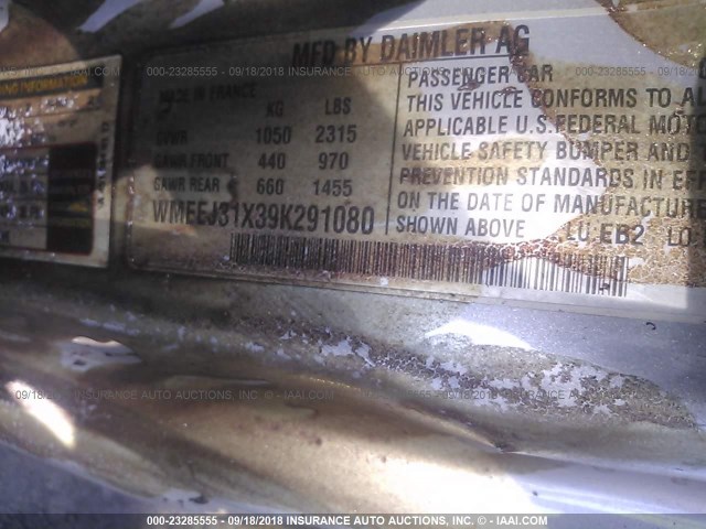 WMEEJ31X39K291080 - 2009 SMART FORTWO PURE/PASSION BLACK photo 9