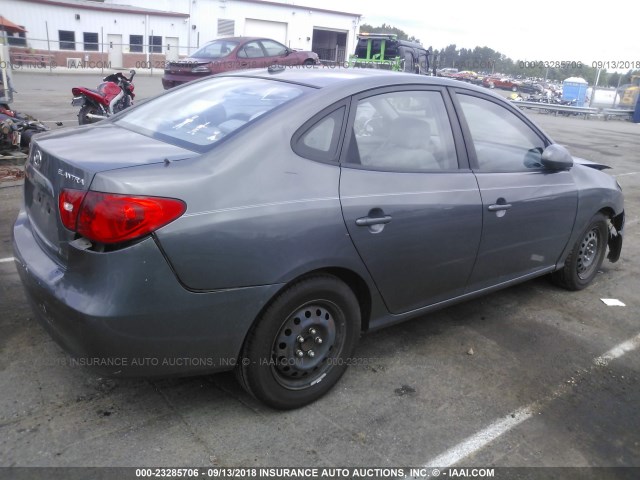 KMHDU46D19U612295 - 2009 HYUNDAI ELANTRA GLS/SE GRAY photo 4