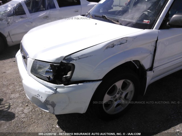 JF1SG65624H702841 - 2004 SUBARU FORESTER 2.5XS Ақ фото 6