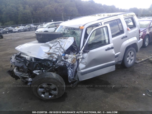 1J4PN2GK6BW535783 - 2011 JEEP LIBERTY SPORT SILVER photo 2