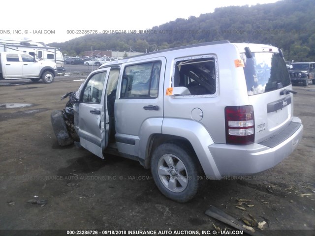 1J4PN2GK6BW535783 - 2011 JEEP LIBERTY SPORT SILVER photo 3